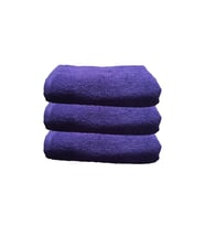 3 Lü Paket Kuaför Havlusu Boya Tutmayan Mikrofiber Saç Havlusu 50x90 Cm (Mor)