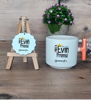 Evin Prensi Hediye Seti Kupa Bardak T Kulplu ve Anahtarlık Erkek Kardeşe Abiye Çocuğa Doğum Günü Hediyesi (Model 7)