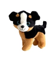 Havlayan Sevimli Peluş Köpek 20 Cm Ayakta Sesli Köpek Peluş (Siyah)