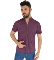 Erkek Dügmeli Polo Yaka Tişört R4310 BGL-ST02771 (Mürdüm)
