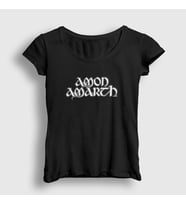 Presmono Kadın Sarı Amon Amarth T-Shirt 8625tt (Siyah)