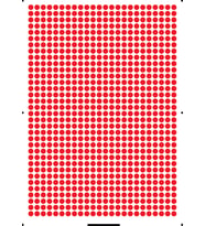 1 cm Çapında Renkli Stıcker Etiketler - 816 adetlik tabakalar halinde etiket (Kırmızı)