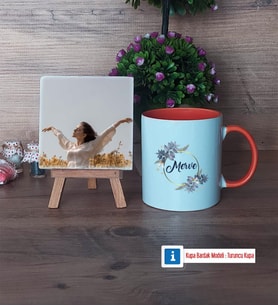 İsme Özel Doğum Günü Hediyesi Fotoğraflı Dekoratif Taş, Kupa Bardak Beyaz Hediye (Model 13)