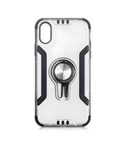 iPhone X / İphone XS Kılıf Stand Olma Özellikli Araç Tutuculu Ko ko Kılıf (Gri)