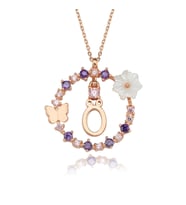 Manolya Çiçeği Düşler Işıltısı 14K Rose Gold Kadın Kolye (501)