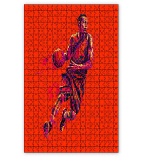 Cakapuzzle Basketbolcu Çizim Prizma Puzzle Yapboz MDF (Ahşap) (1000 Parça)