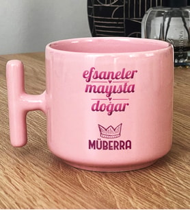 Kişiye Özel Boğa İkizler Burcu Hediye Pastel T Kupa Doğum Günü Hediyesi (Pembe)