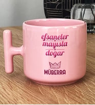 Kişiye Özel Boğa İkizler Burcu Hediye Pastel T Kupa Doğum Günü Hediyesi (Pembe)