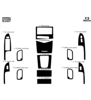 Meriç® Honda Accord Ön Torpido Kaplama Maun 13 Parça 2003-2009 (Piano Black)