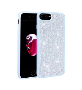 Apple iPhone 7 Plus Kılıf Parlak Taşlı Tasarım Zore Ston Kılıf (Açık Mavi)