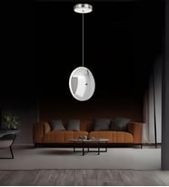 Astra Tekli Disk Avize  Led Avize Aydınlatma (Krom)