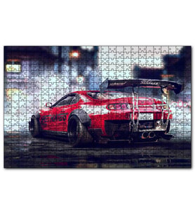 Cakapuzzle Kırmızı Toyota Supra  Puzzle Yapboz MDF (Ahşap) (255 Parça)