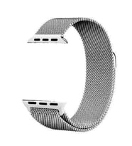 Apple Watch Seri 2/3/4/5/6/7/8/se 38mm-40mm-41mm Uyumlu Hasır Metal Kordon (Gri)