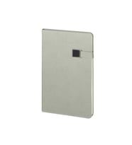 Termo Deri Mıknatıslı Kemerli Defter  (Gri)