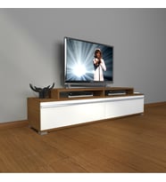 Decoraktiv Ekoflex 4 Mdf Tv Ünitesi Tv Sehpası (Beyaz - Kahverengi)