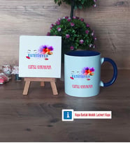 Estetisyen Dekoratif Taş, Kupa Bardak Kırmızı Hediye (Model 2)
