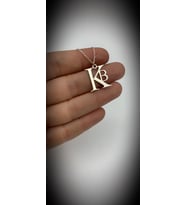 Kişiye Özel İki Harf Kolye (Rose)