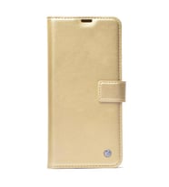 Xiaomi Redmi Note 10 Pro Kılıf Zore Kar Deluxe Kapaklı Kılıf (Gold)