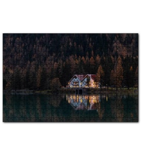 Cakapuzzle Göl Kenarındaki Villa ve Sık Ağaçlar  Puzzle Yapboz MDF (Ahşap) (255 Parça)