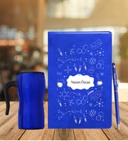 Kimya Öğretmenine Özel Deri Defter Kalem Ve Termos Seti (Model 2)