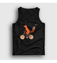 Presmono Unisex Beyaz Bicycle Fox Tilki Atlet 367337tt (Siyah)