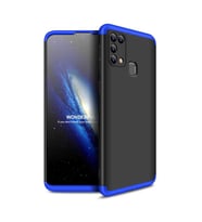 Galaxy M31 Kılıf Zore Ays Full Koruma Kılıf (Siyah-Mavi)