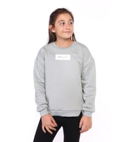 Toontoy Kız Çocuk Hello Baskılı Sweatshirt (Yeşil)