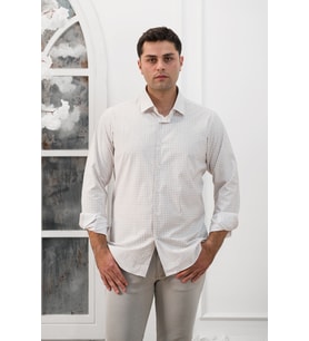 Advante Ekoseli Slimfit Uzun Kollu Erkek Gömlek (Kahverengi)