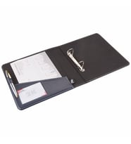 Evrak Sunum Tanıtım Firma Klasörü 4 cm 2 Halkalı A5 250 Yaprak Kapasiteli Ring Binder File Vegan 20x23 cm (Lacivert)
