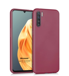 Microsonic Matte Silicone Oppo A91 Kılıf (Mor)