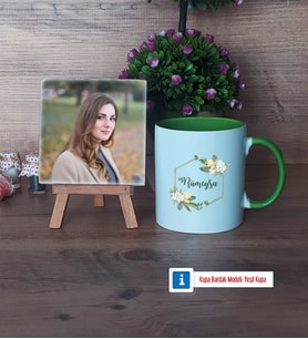Doğum Günü Hediyesi Fotoğraflı Dekoratif Taş, Kupa Bardak Beyaz Hediye (Model 14)