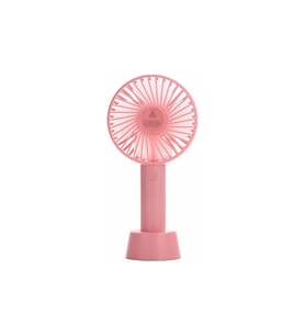 Mini El Ve Masaüstü Fan Usb Şarjlı Soğutucu Vantilatör (Pembe)