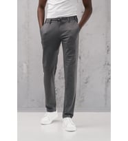 Beli Lastikli ve İplikli Rayon Kumaş Regular Fit Likralı Jogger Pantolon (Gri)