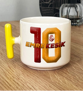 Kişiye Özel Taraftar Hediye T Kupa Bardak Sevgiliye Babaya Erkek Kardeşe Hediye (Sarı)