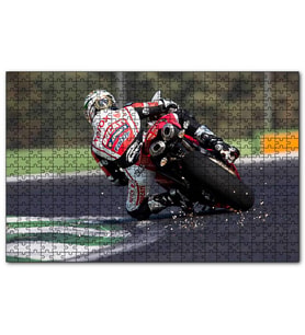 Cakapuzzle Virajdaki Ducati Motosiklet Pilot Görseli  Puzzle Yapboz MDF (Ahşap) (1000 Parça)