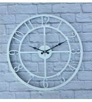 Markakanvas Metal Duvar Saati  ( Çap 50 cm -Çap 80 cm ) (Beyaz)