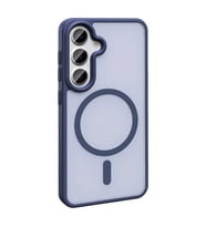 Vendas Samsung Galaxy S24 Plus Kılıf Magsafe Şarj Özellikli Mat Arka Yüzey Zore Sio Kapak (Lacivert)