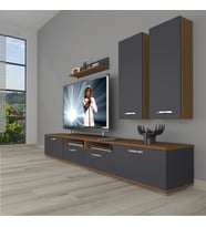Decoraktiv Eko 5220d Mdf Tv Ünitesi Tv Sehpası (Antrasit - Ceviz)