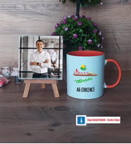 Ziraat Mühendisi Fotoğraflı Dekoratif Taş, Kupa Bardak Beyaz Hediye (Model 13)
