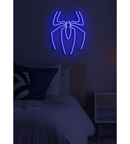 örümcek silüeti neon led (Mavi)
