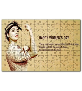 Cakapuzzle Kadınlar Günü Güçlü Kadın Görseli Puzzle Yapboz MDF (Ahşap) (1000 Parça)
