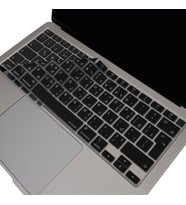 McStorey Macbook Air M1 ile Uyumlu Klavye Koruyucu TouchID A2179 A2337 UK Arapça Baskılı (Siyah)