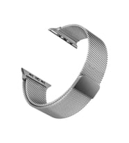 Apple Watch 2 3 4 5 6 Se Nike 42mm 44mm Uyumlu Kayış Milano Loop Metal Örgü Kordon (Gümüş)