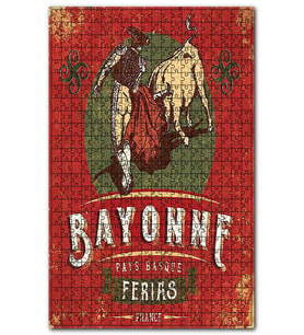 Cakapuzzle Boğa Güreşi Afişi Baskılı Görsel Puzzle Yapboz MDF (Ahşap) (500 Parça)