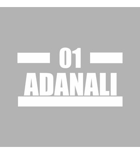 01 Adanalı Araba Sticker siyah 17X8 CM (Beyaz)