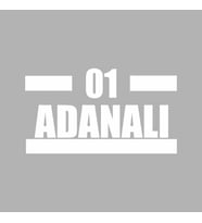 01 Adanalı Araba Sticker siyah 17X8 CM (Beyaz)