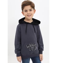 Toontoy Erkek Çocuk Baskılı Sweatshirt (Füme)