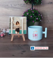 Ebeye Hediye Fotoğraflı Dekoratif Taş, Kupa Bardak Beyaz Hediye Tıp Bayramı Ebeler Günü Hediyesi (Model 12)