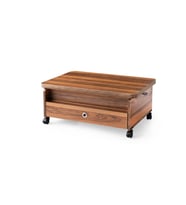 SEFA HOME ÇEKMECELİ TEKERLEKLİ SİHİRLİ SEHPA 106R (Ceviz Rengi)