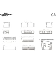 Meriç® Bmw 3 Seri E46 Compackt Ön Torpido Kaplama Maun 19 P. 1998-2001 (Alüminyum)